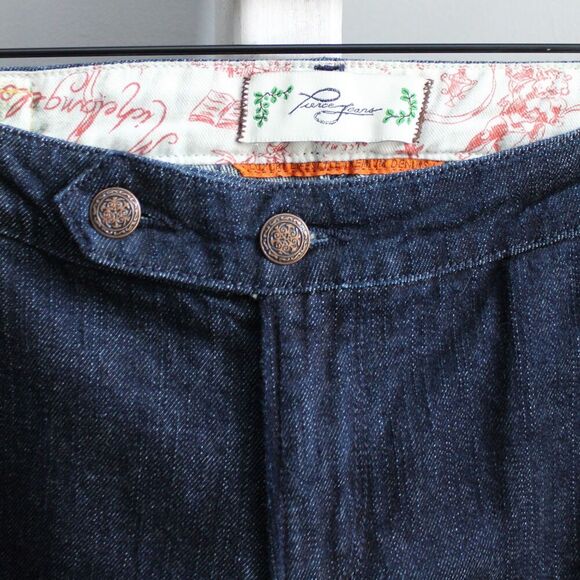 Pierce Jeans Women's Midnight Blue 8"Low-Rise Wide Flared Jeans Size 31 - Picture 7 of 8